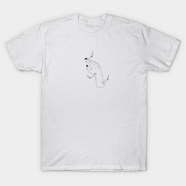 smoking hand T-Shirt by veanj